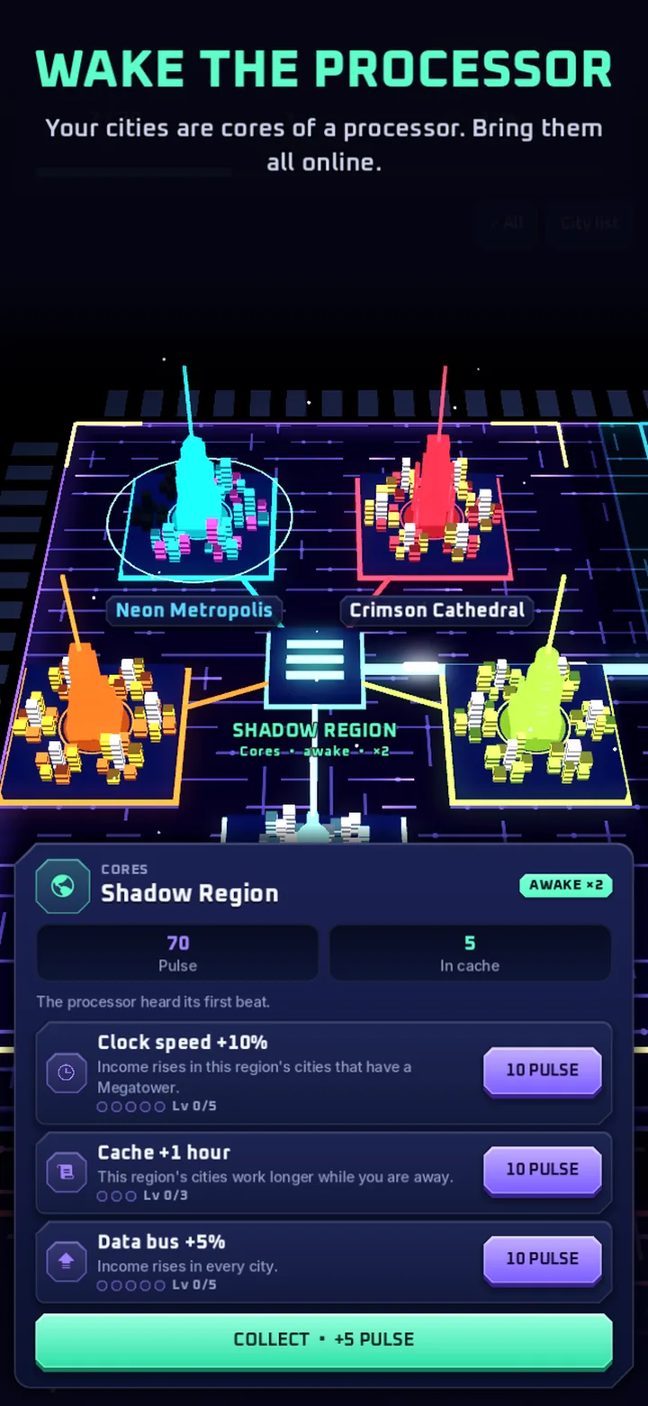 Pulse Town: Processor map