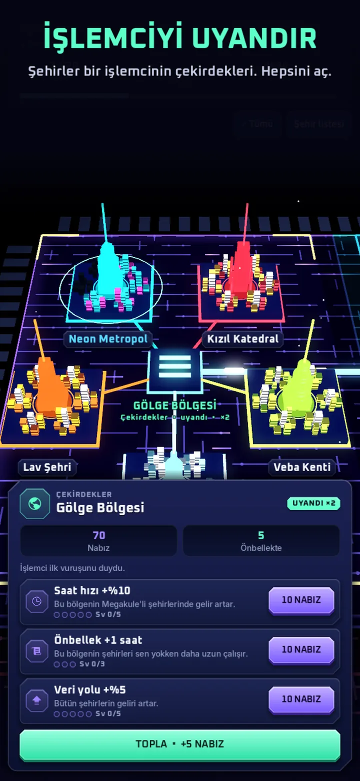Pulse Town: İşlemci haritası